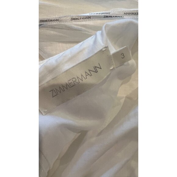 Zimmermann Rhiannon Scallop Linen Voile cutout Midi-Dress size 3/ M/ US 8-10 - Picture 15 of 16